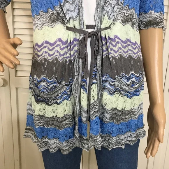 Missoni Chevron Multicolor Cardigan Size 10